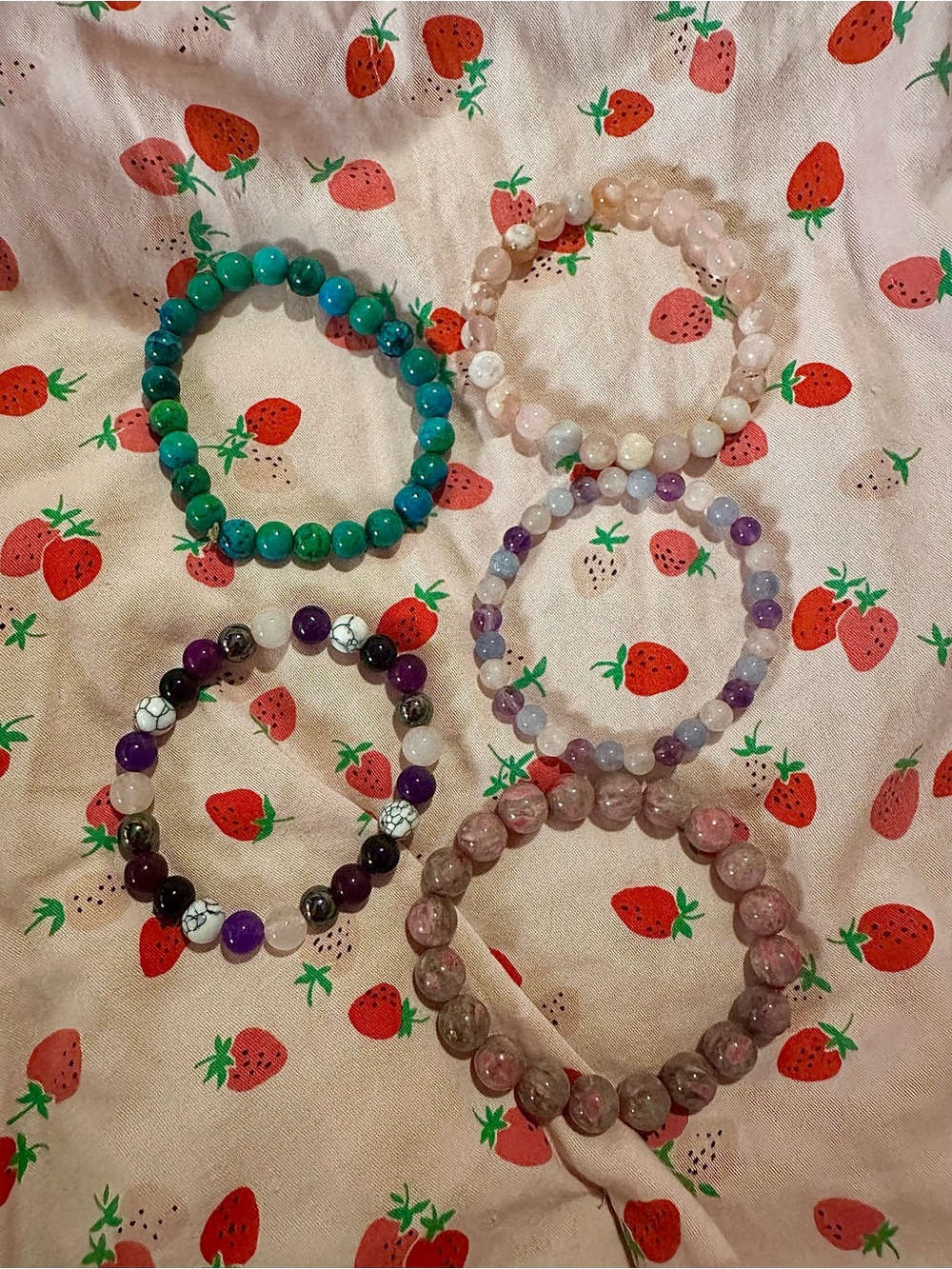 Mixed Gemstone Beaded Bracelets
